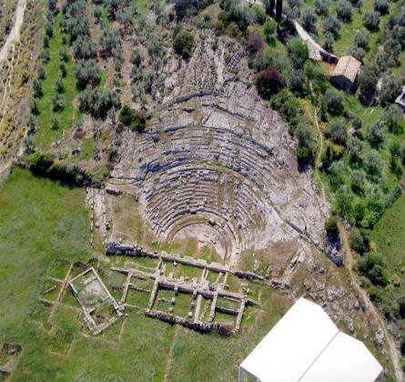 Ancient Theater of Aigeira - Aerial View