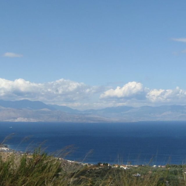 Aigeira - View to Corinthian Gulf from Paliokatona - c. 2008