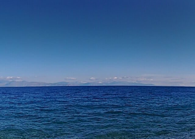 Paralia Akratas - 180 degrees sea panorama from Agia Sotiros Chapel