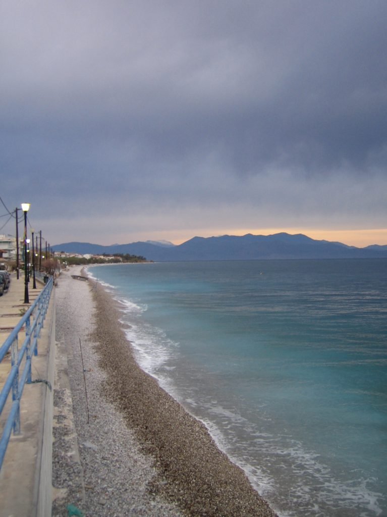 Paralia of Akrata - Blue Hour - Sea Sky Clouds - c. 2008